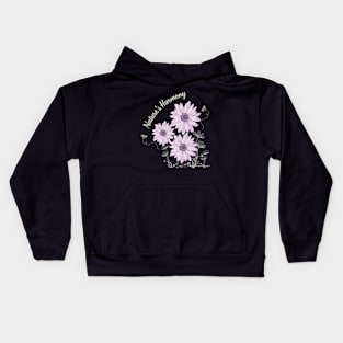 Purple flower design Kids Hoodie